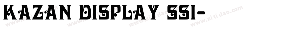 Kazan Display SSi字体转换